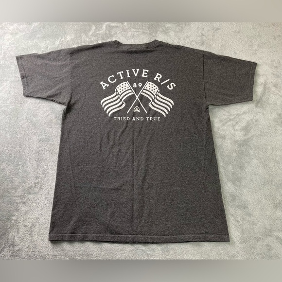 Active Ride Shop 89 T Shirt Mens Large Gray Logo Graphic Skate Surf Skater Vtg - Picture 10 of 10